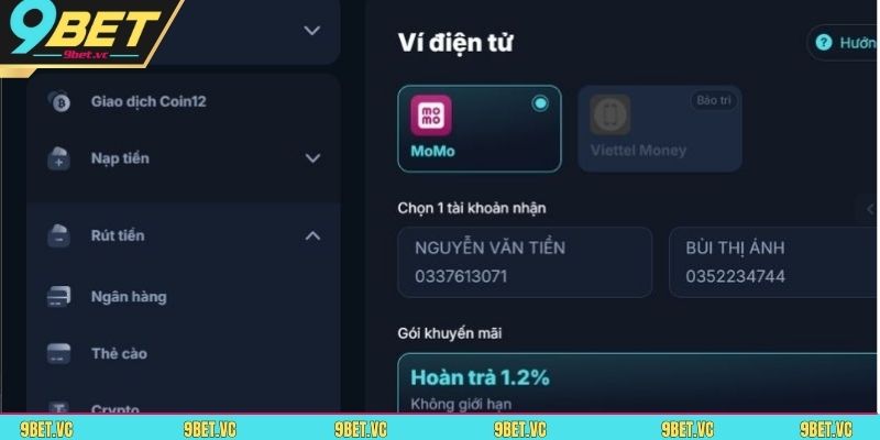 Thành viên cần kiểm tra số dư tài khoản trước tiên