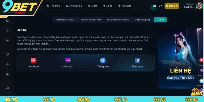 Liên hệ với bộ phận hỗ trợ