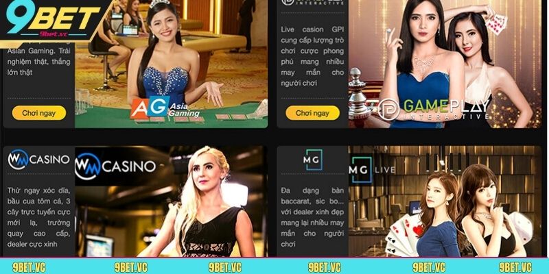Giới thiệu về Live casino 9BET – Trải nghiệm thật trong từng ván bài